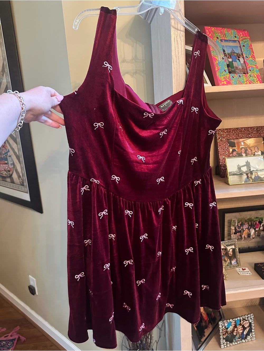 Arula velvet bow dress 2X